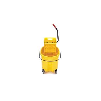 Rubbermaid WaveBrake Side-Press Bucket and Wringer 7580, Yellow